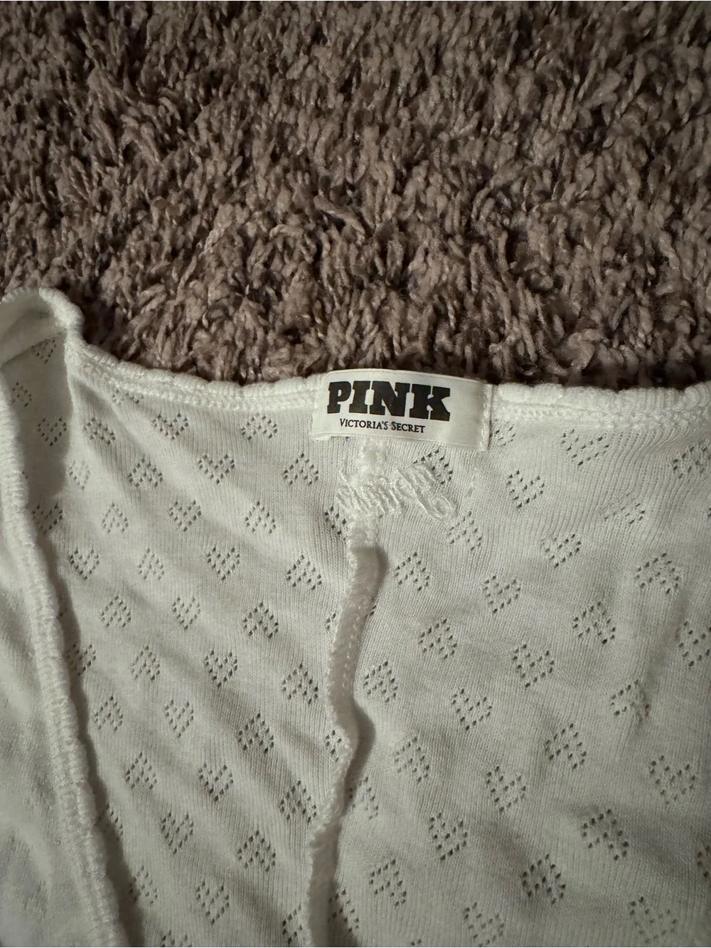 Victoria's Secret White Long-Sleeve Romper Pajama